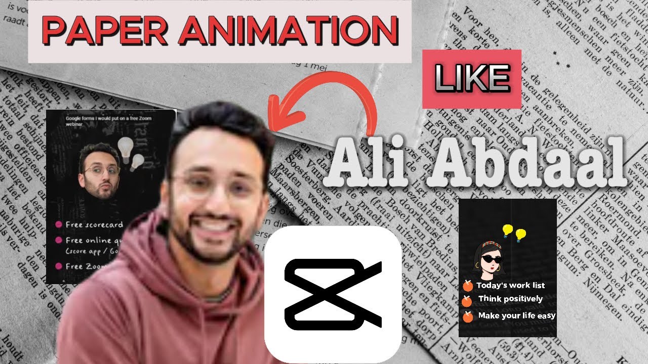 How to Edit Paper Animation like Ali Abdaal |CapCut PC| Paper Animation ...