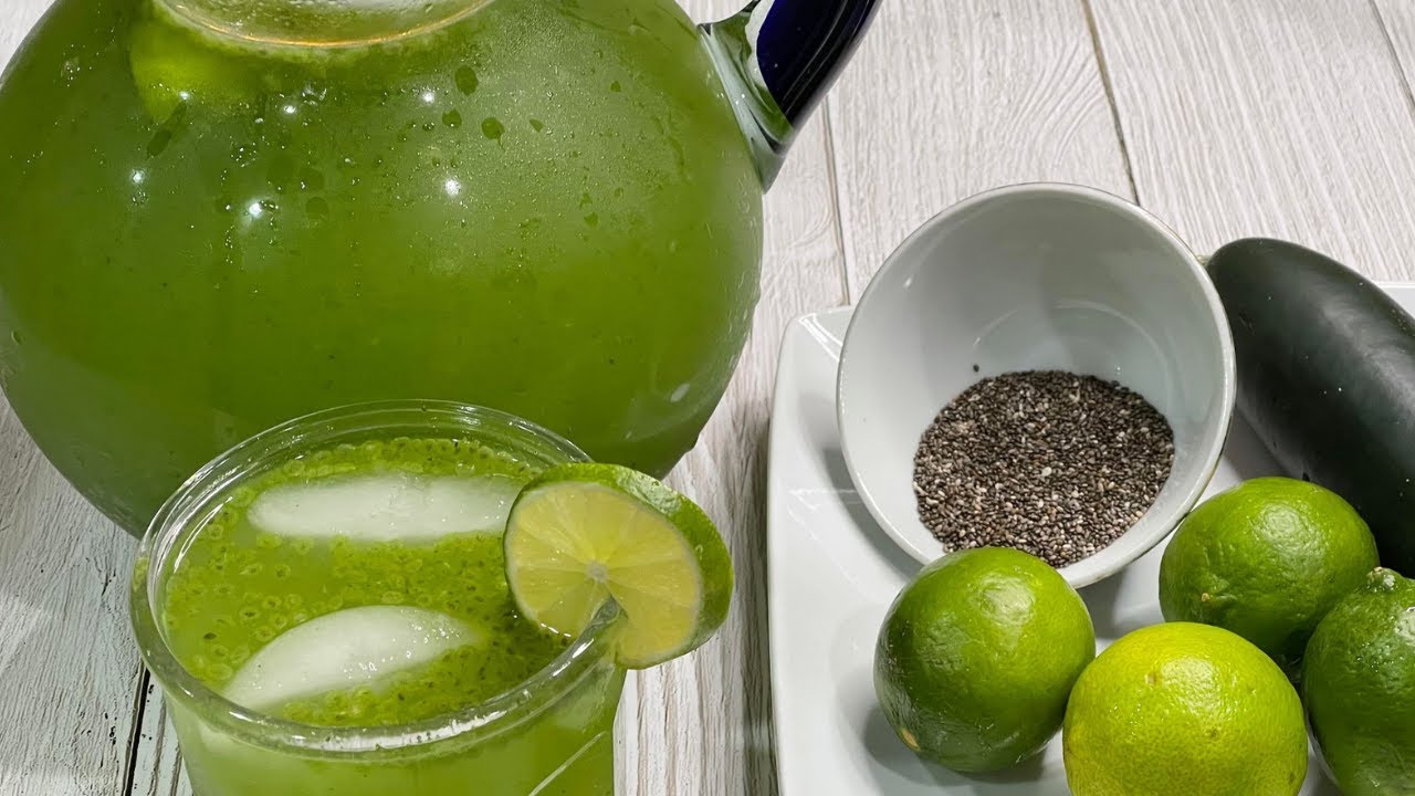 Rica Agua De Pepino Con Limón y Chia Refrescante y Saludable La Cocina De  Sol. - YouTube