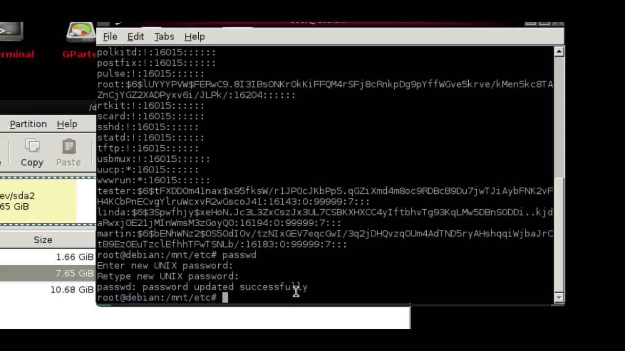 Linux password reset met rescue cd youtube