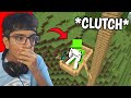 Reacting to insane clutches in minecraft