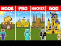 Minecraft NOOB vs PRO vs HACKER vs GOD - GOLDEN HOUSE BUILD CHALLENGE