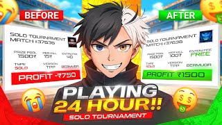 24 HOURS ⏰ PLAYING SOLO TOURNAMENT || Tournament Can Make You Rich ⁉️ screenshot 3