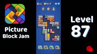 Picture Block Jam Level 87 Walkthrough 🧩🎮 | Puzzle Gameplay & Solution | Solutionguruji