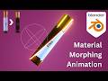 how to make a Material Morphing animation in blender | blender tutorial