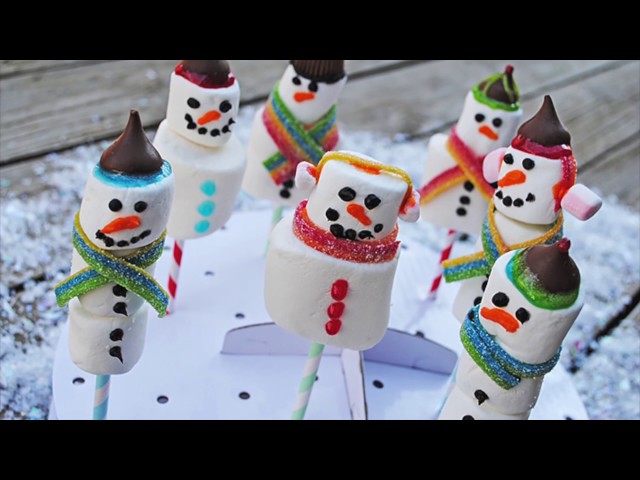 Snowman Marshmallow Pops