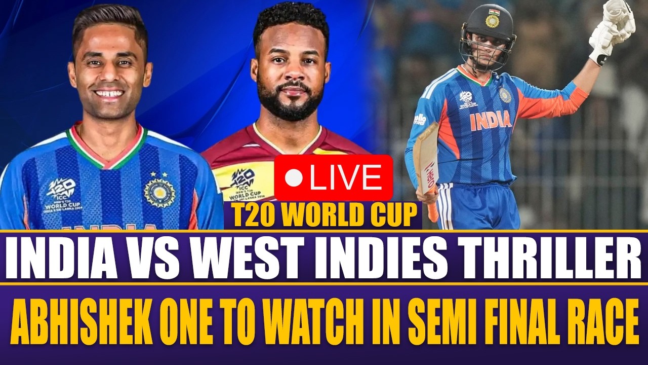 🔴 LIVE | IND WI Thriller LIVE | Abhishek Sharma One to Watch in Semi Final Race | Sports RoundUp