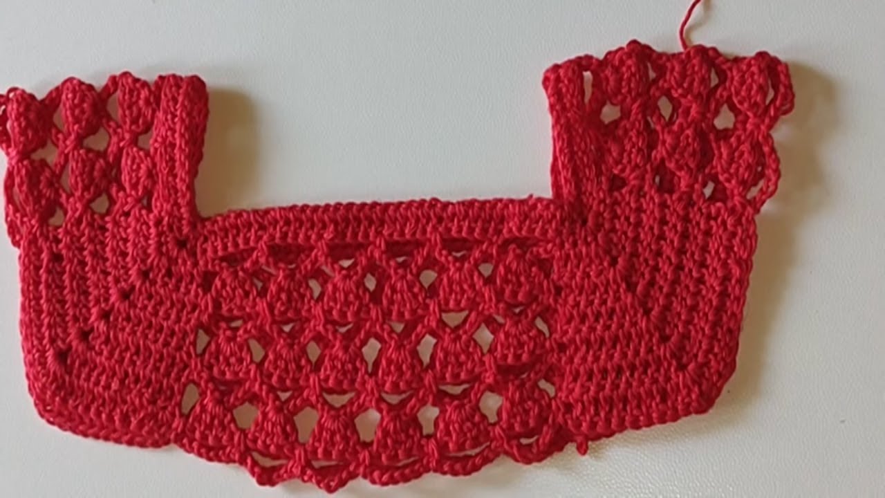 Tutorial in crochet maglia da donna in top down rettangolare, Tommy, punto estate , prima parte