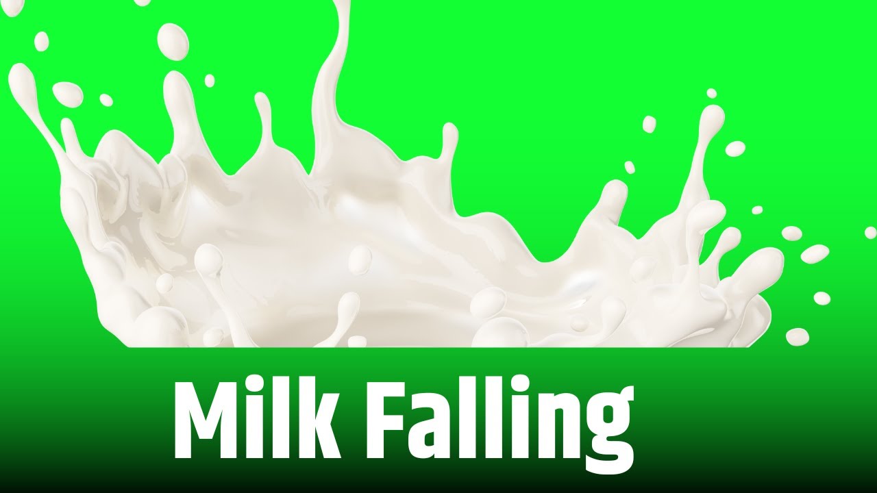 MILK FALLING || GREEN SCREEN || CHROME KEY || CONTENT FOR CREATORS
