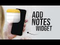 How to Add Notes Widget on iPhone Lock Screen (tutorial)