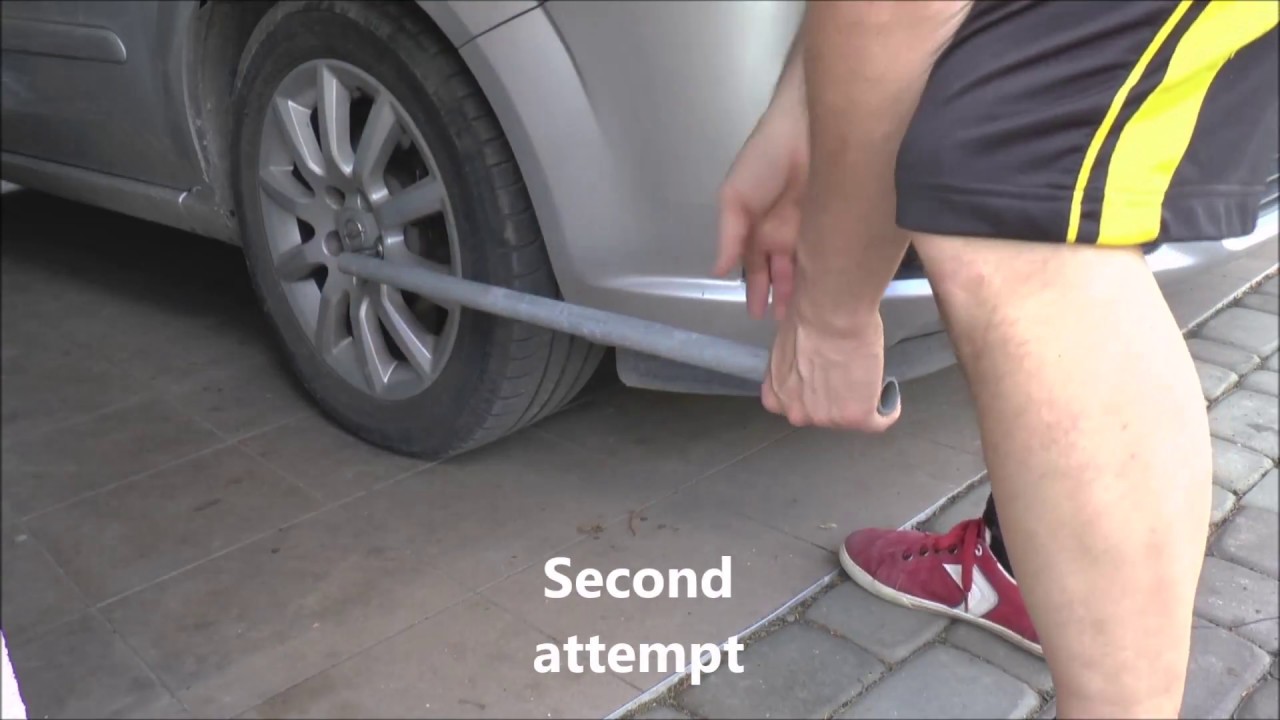 A lost fight to unscrew a stuck wheel bolt Two spanners snapped YouTube