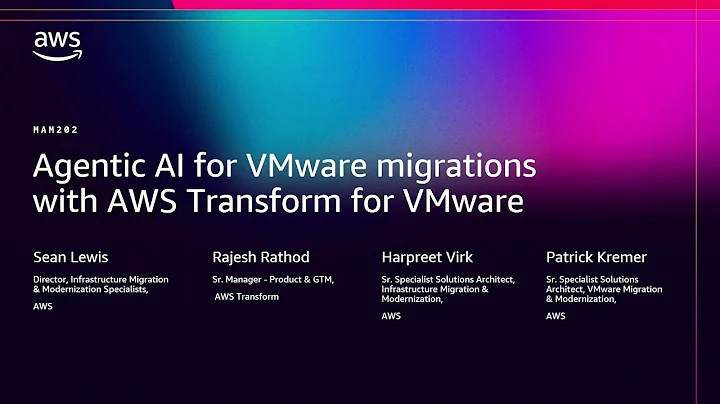 AWS re:Invent 2025 - Agentic AI for VMware migrations with AWS Transform for VMware (MAM202)