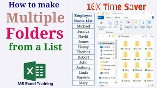 How to Create Multiple Folders from an Excel Name List on Your PC