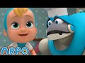 Bayi Lapar - MIMPI NGERI Peti ais!!! | Si Robot ARPO - Bahasa Malaysia | Kartun kanak kanak