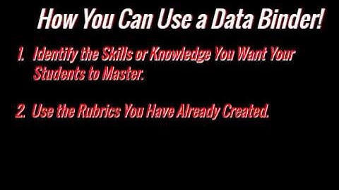 Data Binders in Your Classroom  How You Can Use a Data Binder