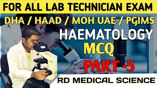 Model Paper for DHA,HAAD MOH | Lab technician Exam | prometric Exam for DHA| haematology MCQ Part 5