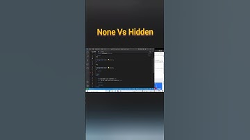 None Vs Hidden /Display none and visibility hidden property #html5 #css3 #interview