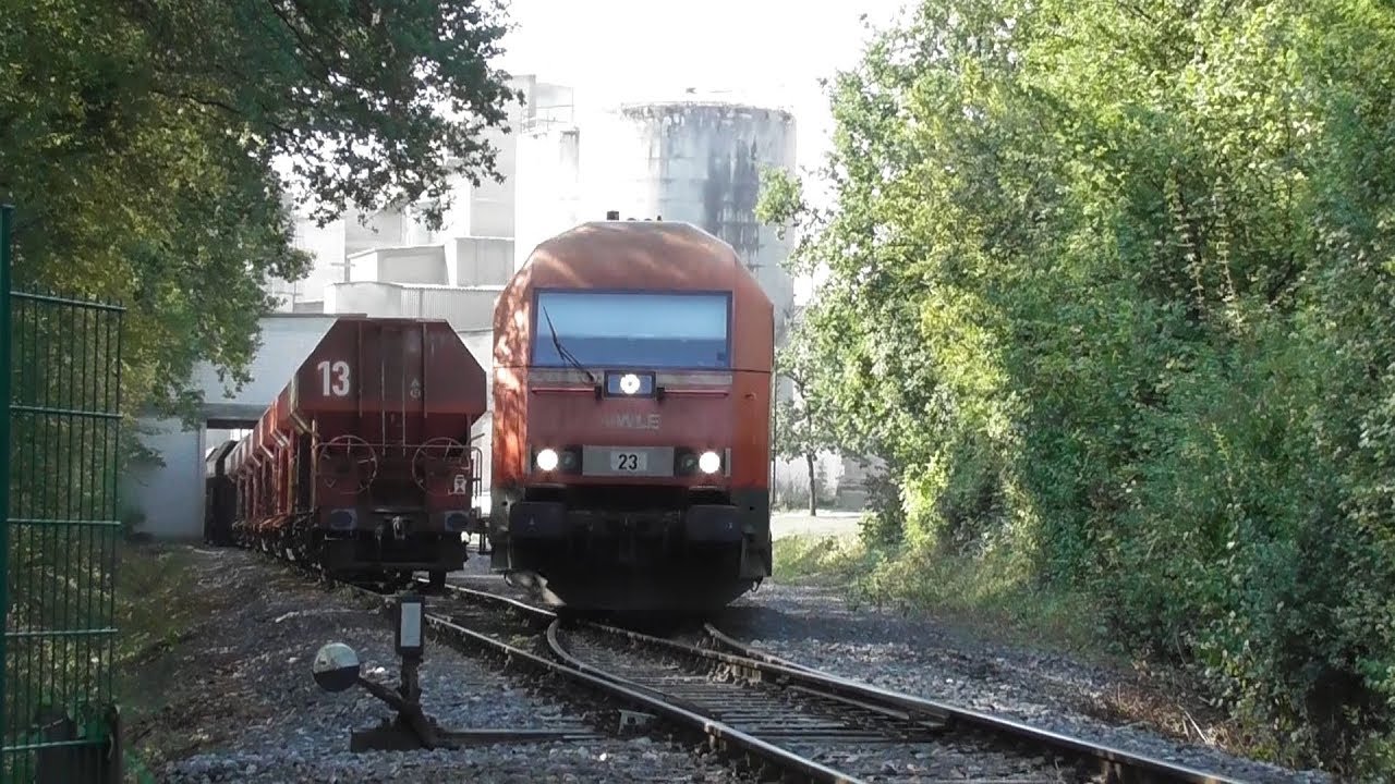 WLE Westfälische Landesbahn in Ennigerloh with limestone train