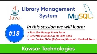 Part 18 — Library Management System in Java Swing | Books Form - Auto Book ID & Load Reference Data