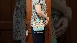 My favorite colors — in my blouse and crochet bag! #simplicity888 #crochet