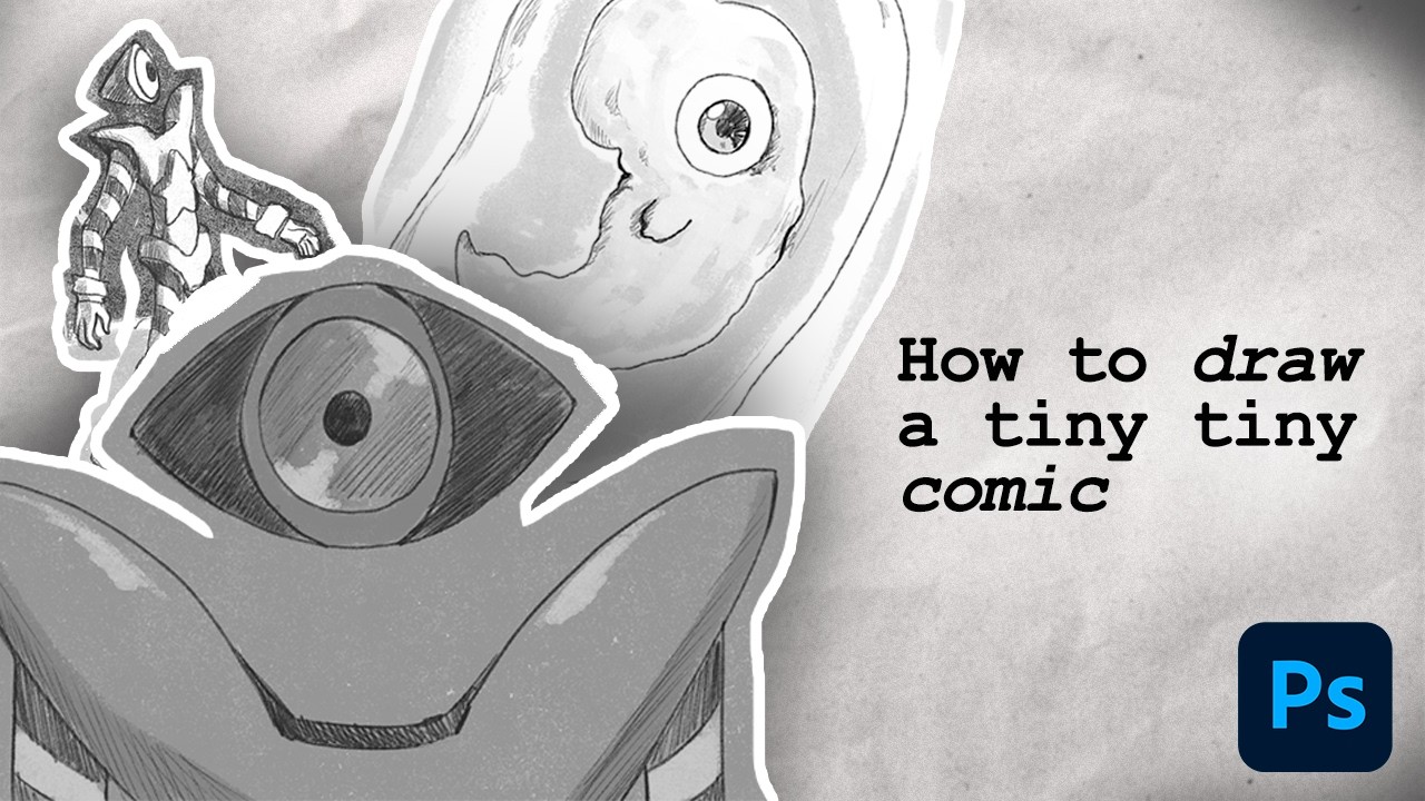 How to draw a digital comic - FULL PROCESS l Adobe photoshop