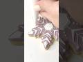 Delicate Snowflake Sugar Cookie #decoratedcookies #snowflake #cookievideos #cookiesinspiration