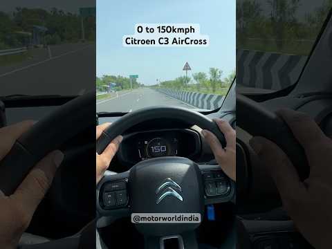 0 to 150kmph in the Citroen C3 AirCross tested. Do subscribe to us on @motorworldindia #india #auto