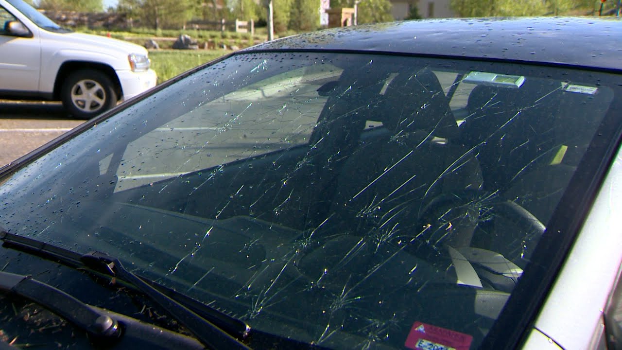 Large hail damages homes and cars throughout Colorado - YouTube