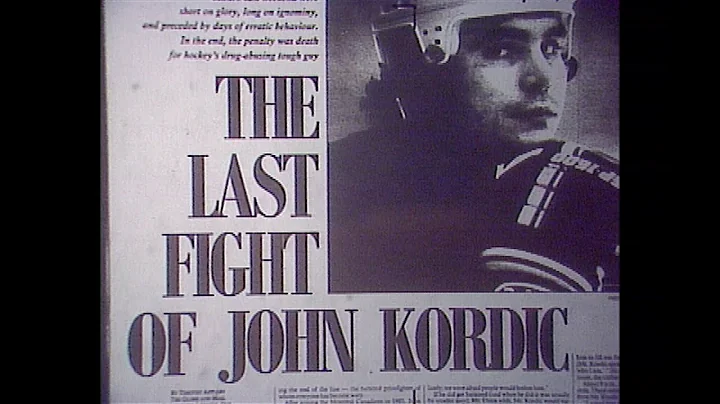 NHL Drug use/ Death of John Kordic (1992)