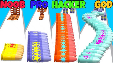 NOOB VS PRO VS HACKER VS GOD in Bullet Stack