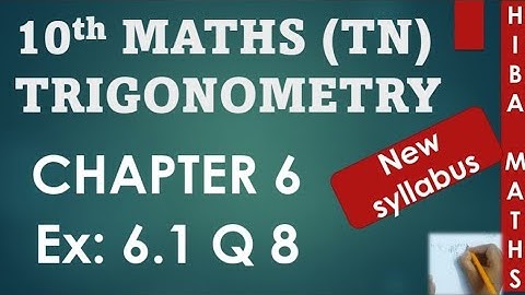 10th maths chapter 6 exercise 6.1 question 8 tn samacheer hiba maths
