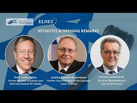 The Israeli-Palestinian Conflict: Headed to Court - Prof. Irwin Cotler, Justice Elyakim Rubinstein