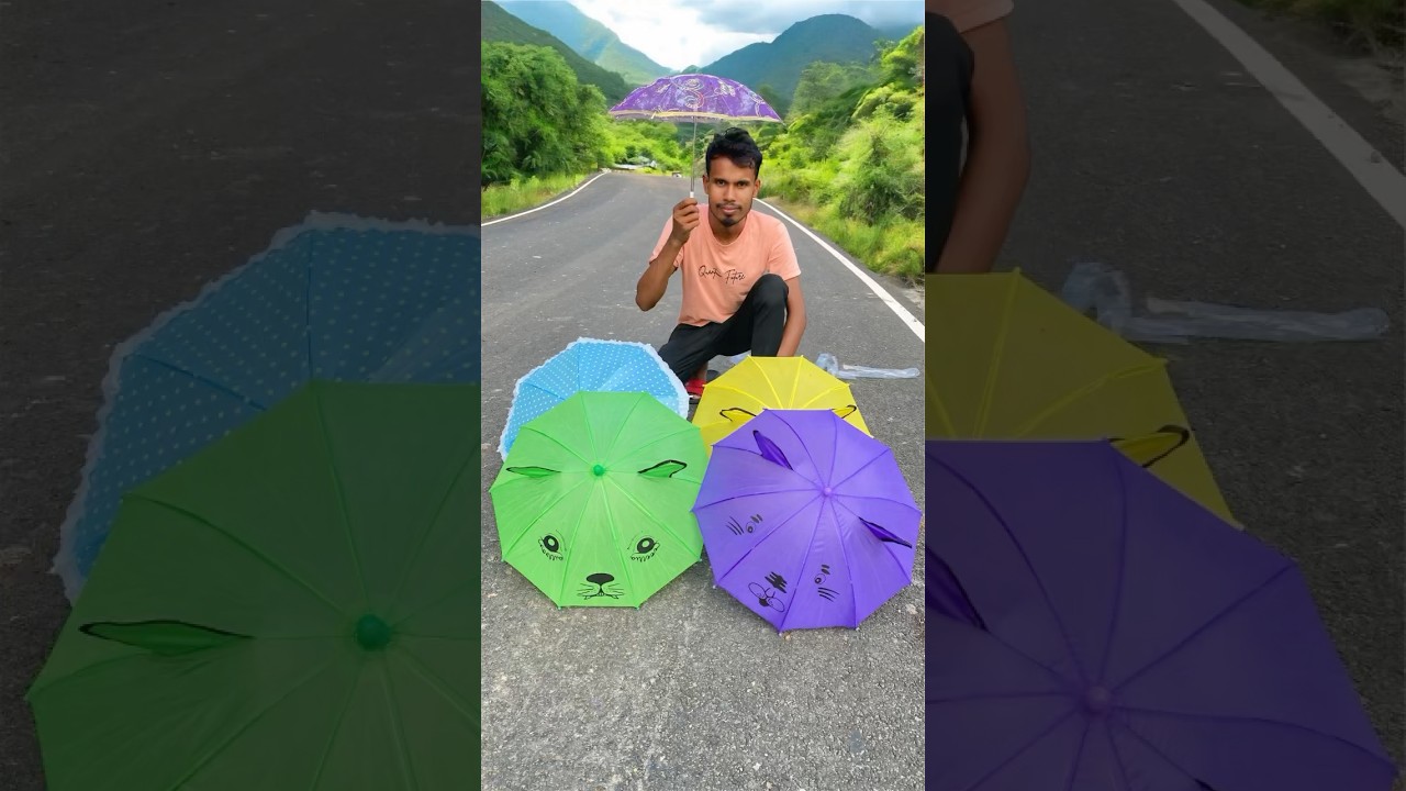 5 Colourful Umbrella ☔️ Unboxing 😛