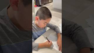 He did his Kumon in one sitting 👍👏👏 #kumon #math #mathematics #homework #assignment