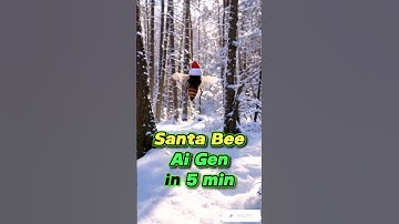 #aivideo #aiart Mind-blowing Santa Bee flying in winter forest | Ai Generated Text to Video in 5 min