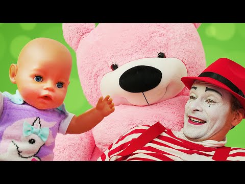 Кукла БЕБИ БОН и плюшевый мишка! - Весёлые игры прятки. Детское видео с игрушками Baby Born