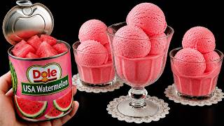 Only 3 ingredients ice cream! Best homemade watermelon ice cream in 5 minutes 🍉 🍉🍦