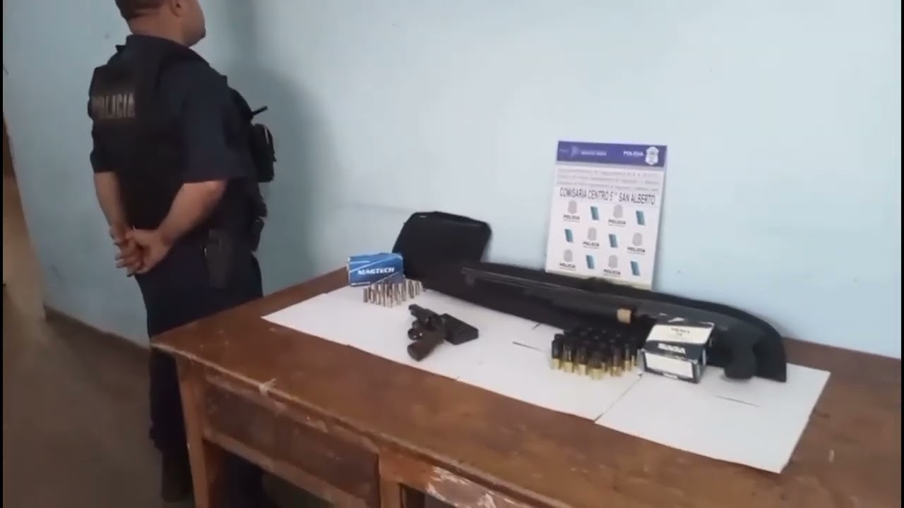 San Alberto aprehendido por amenazas coactivas y tenencia ilegal de armas