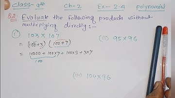 Q2 Ex 2.4 Polynomials class 9th maths chapter 2 cbse ncert solutions |q2 solution Ex 2.4 polynomial