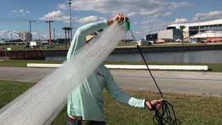 How to throw a 12ft cast net