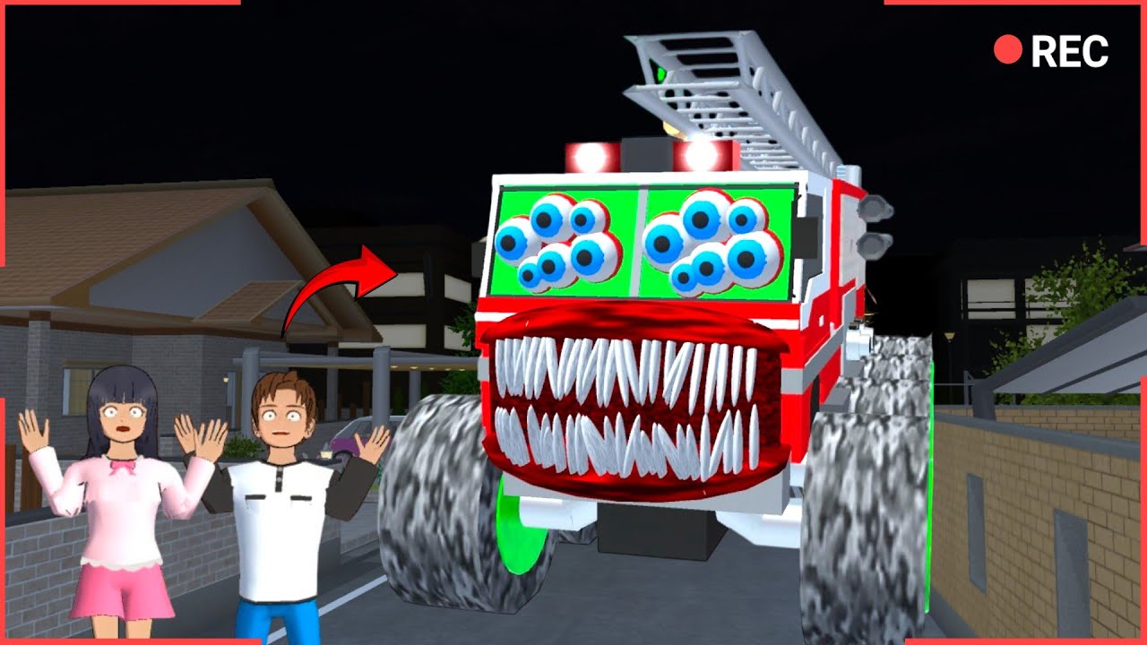 There's Horror Scary Fire Truck Eater Haunted Yuta Mio 😱 SAKURA SCHOOL SIMULATOR!!