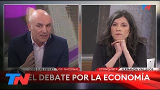 Fuertes cruces entre Fernanda Vallejos y José Luis Espert en 'EL DEBATE EN A DOS VOCES'