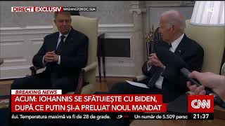 Primele imagini cu președintele Klaus Iohannis, primit de Joe Biden la Casa Albă