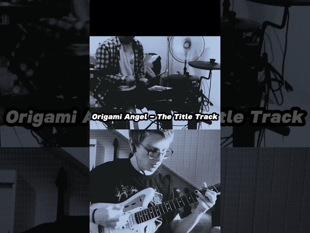 Origami Angel - The Title Track Cover 🎸: gabreeul, part1 #midwestemo #cover #guitarcover #drumcover class=