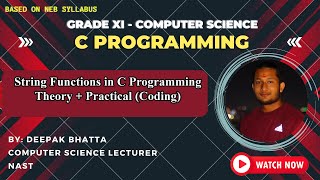 C Programming Tutorial: String Functions Theory + Practical ( Coding )