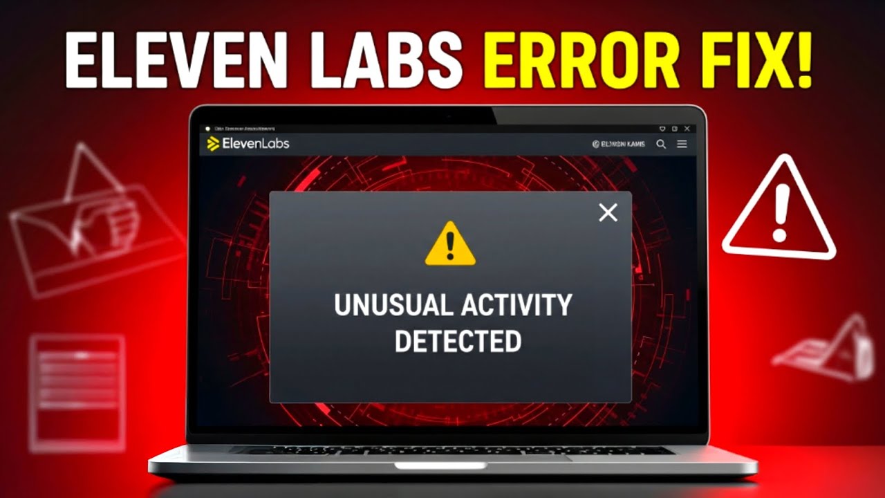 Eleven Labs Error Fix | Unusual Activity Detected Problem Solved