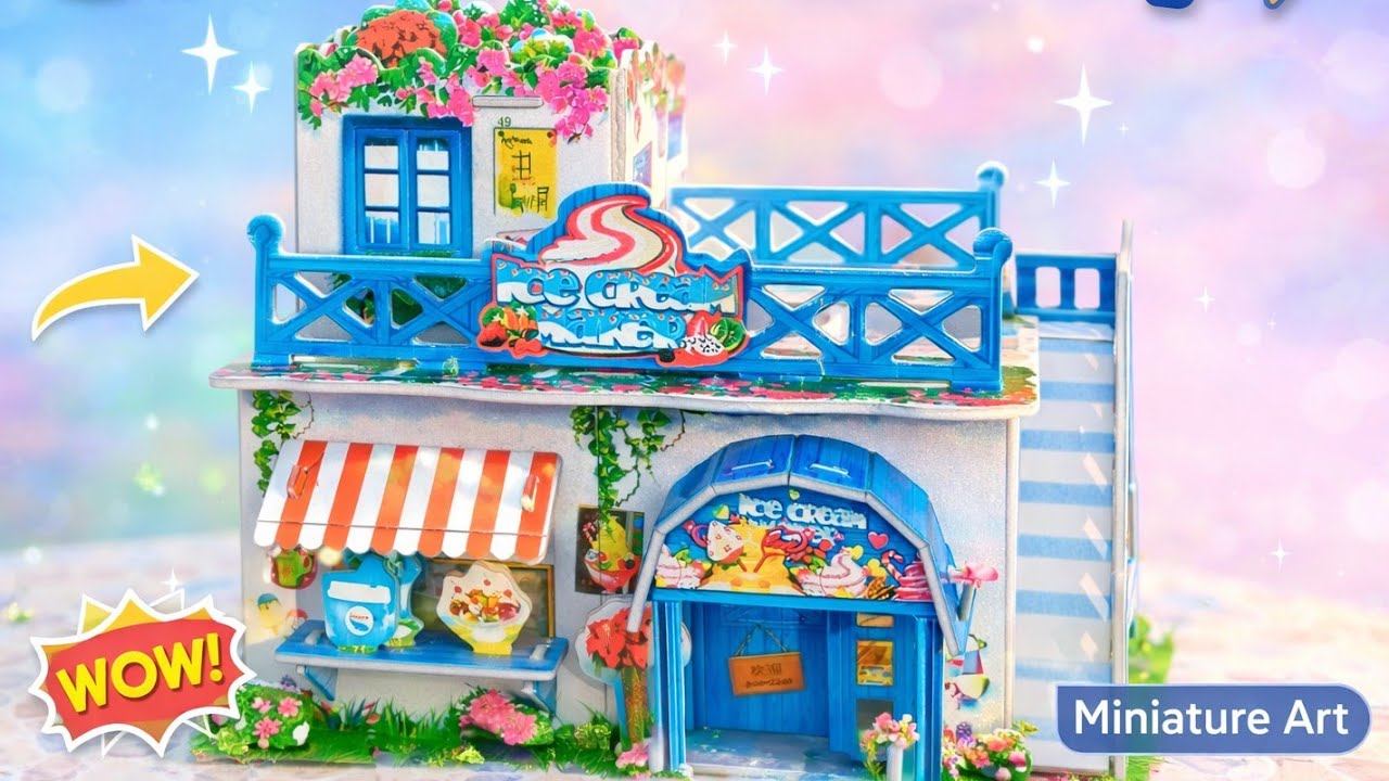 From Pieces to Paradise 🍨 | 3D Ice Cream Shop Puzzle Build