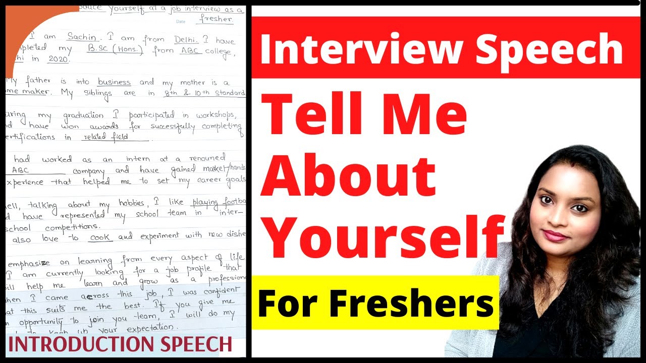 a speech for a job interview