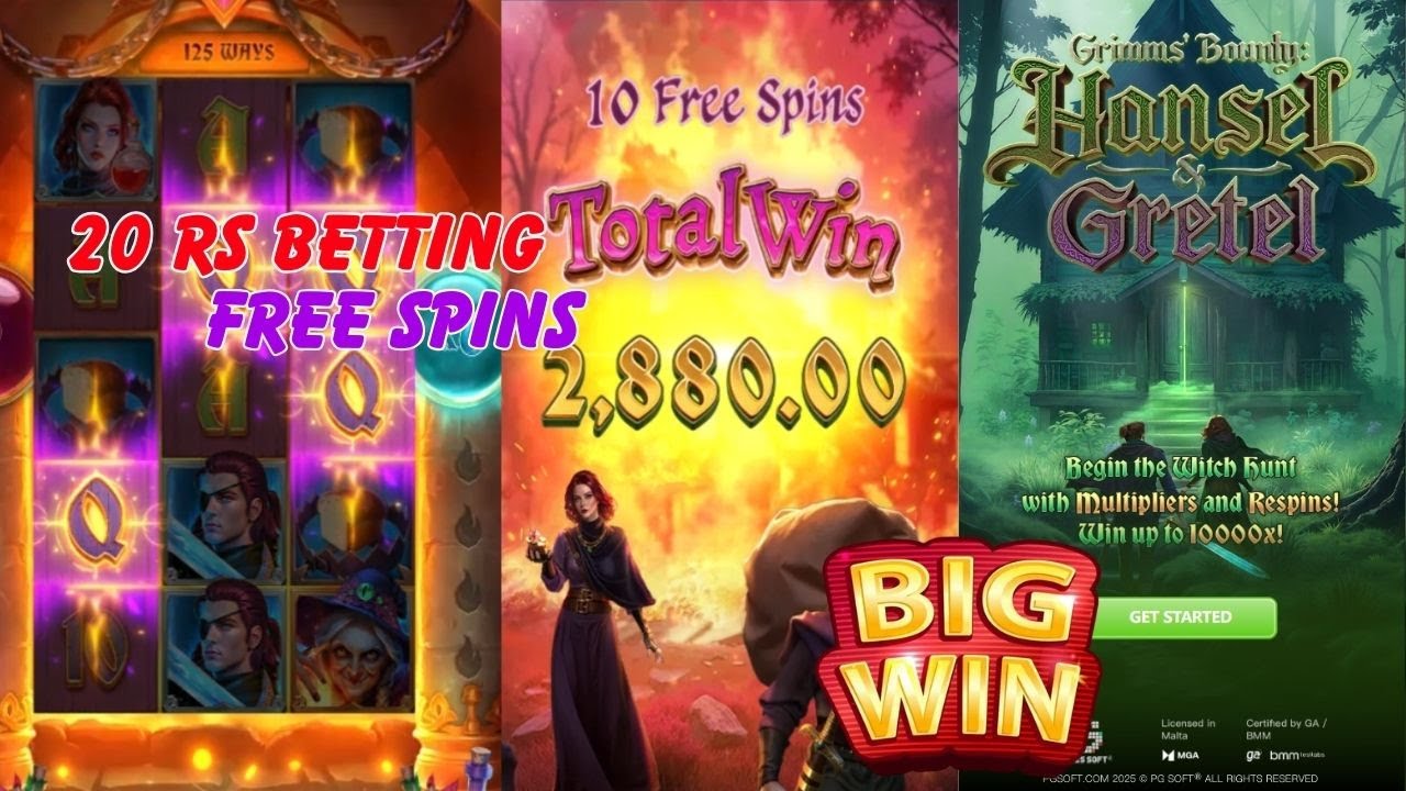 🍭Grimm’s Bounty: Hansel & Gretel by PG| RealCash Slots at India Online Casino| Sponsored by Luckytaj