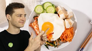 Korean Vegetarian Bibimbap (High-Protein Recipe!)