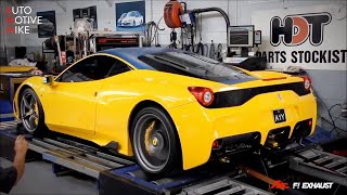 Ferrari 458 speciale fitted with fi exhaust system includes: catback
valvetronic muffler + dual tips more information:
http://www.fi-exhaust.com fast inquiry...